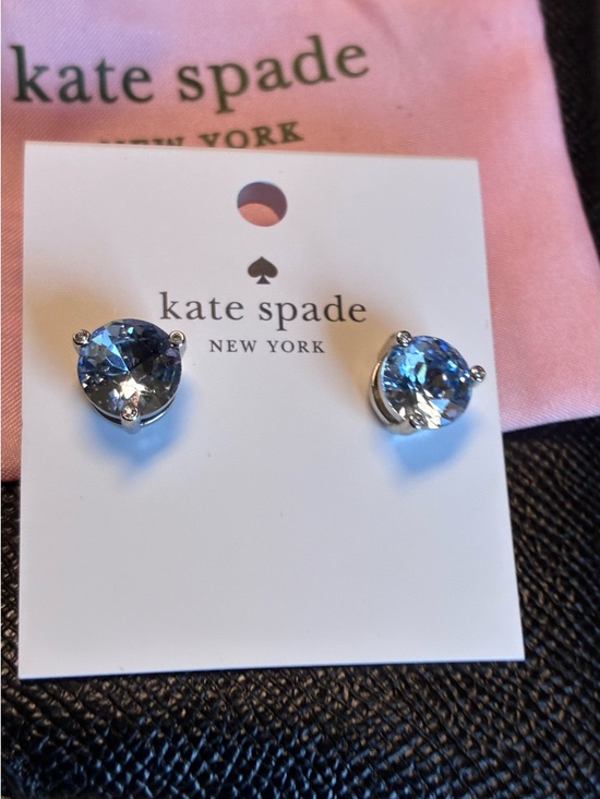 kate spade Jewelry - Kate Spade New York Brilliant Statements stud earrings, in a light blue shade.